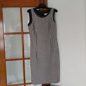 Charter Club Houndstooth and 'Leather' Trim Dress